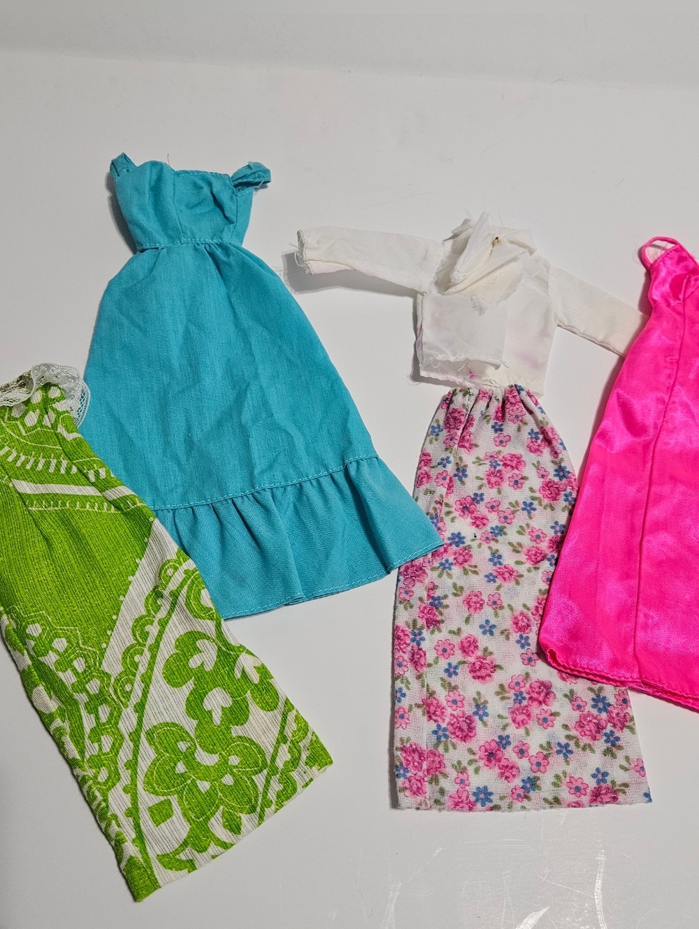 Vintage Barbie Doll 5 Piece Clothing Origonal Flower Power Hippy Outfits Lot Set